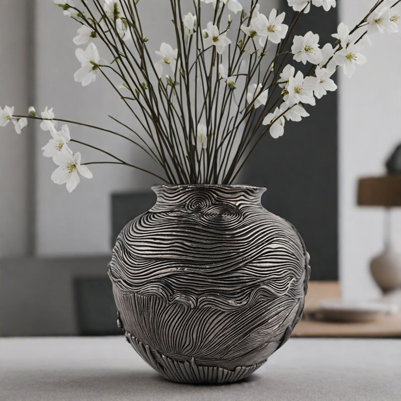 Overseas Hot Selling Van Gogh Inspired Night Vintage Art Flower Pot Home Living Room Simple Flower Arrange Black Flower Pot Ornaments