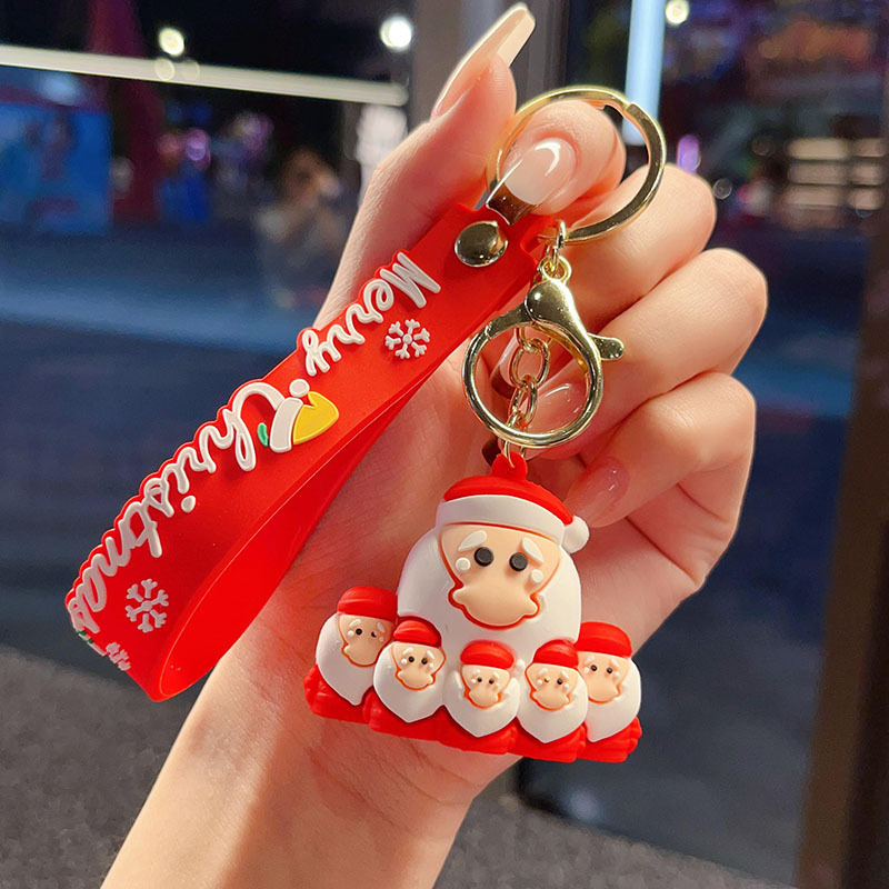 古典的なサンタクロースのキーホルダークロスボーダーストラップバッグアクセサリー自動車チェーン小商品カップル小プレゼント卸売り|undefined