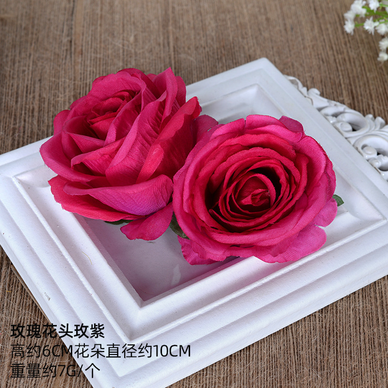 Simulación de flores falsas flores púrpura estilo Monet material DIY para la boda flor de broche flor flor flor flor de decoración diseño de guirnaldas