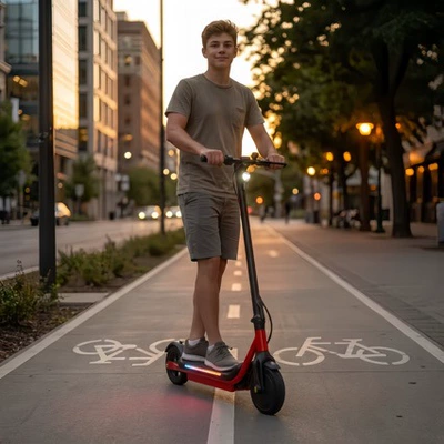 8.5inch Electric Scooter 36V7.8Ah Adult Scooter Foldable Red Model with Led Light Cross-Border (Qatlanan elektrik skuterlər)