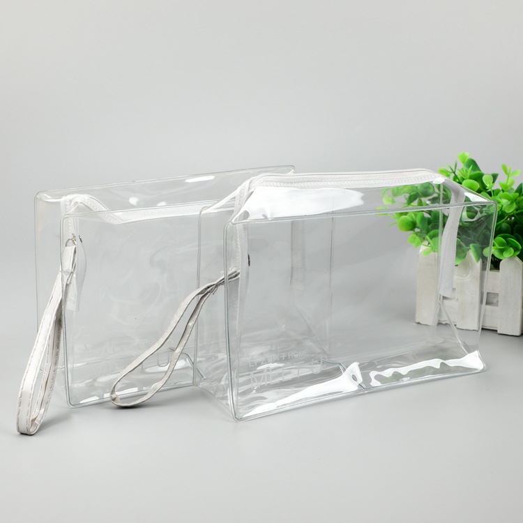 批发便携旅行洗漱袋收纳包立体pvc拉链袋透明化妆包供应