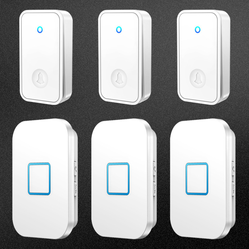 无线门铃家用三拖三远距离电子遥控防水智能自发电老人呼叫器