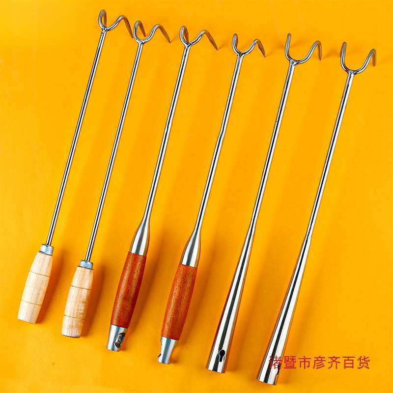 不锈钢捞肉钩抓肉钩猪肉卤肉熟食钩肉叉商用长柄扣肉勾肉勾子大全