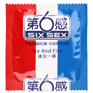 Bulk Single Piece Brand Ultra-Thin Threaded Particle Condom Adult Ice and Fire 6-Sense Condom Pinduoduo Supply