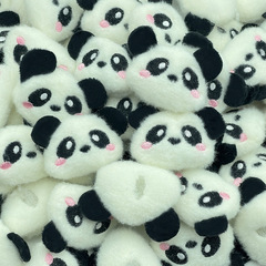 新商品のかわいいアニメのチークのパンダのDIYのぬいぐるみのブローチのカバンのヘアピンのカバンのアクセサリー