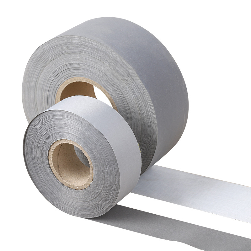 Tira reflectante general brillante tira reflectante brillante fibra química tela reflectante ropa protectora gris plata material reflectante al por mayor