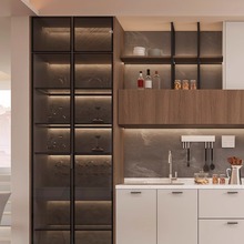 橱柜整体厨房厨柜简约石英石台面一体简语