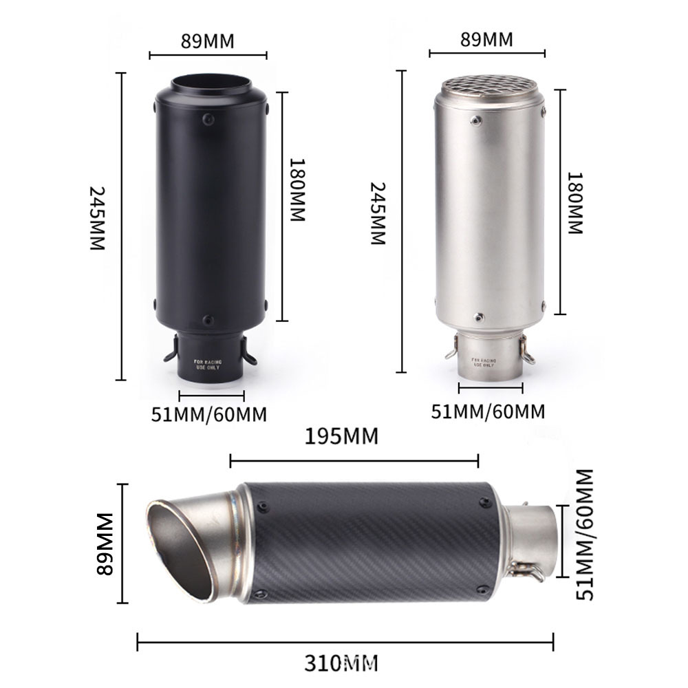 Sc Exhaust Motorcycle Cylinder Modified Exhaust Pipe Chunfeng 250Sr Z900 Duke390 R6 R1 Modification