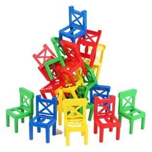 Mini chair Jenga balance building blocks swing high toys pumping building blocks layered children's educational games Wholesale