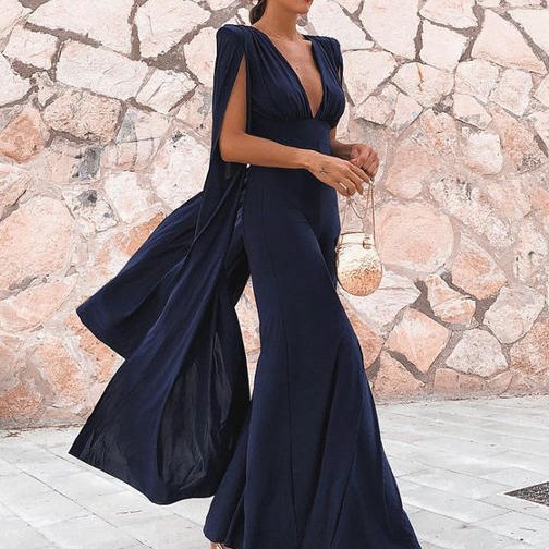 2023 Europa y América primavera y verano Comercio exterior ropa de las nuevas mujeres deseo Amazon sexy Deep V Slim vaina vestido image 1