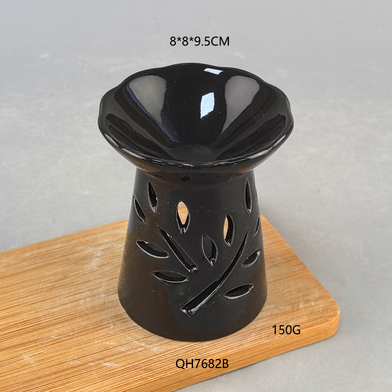 Lámpara de incienso de cerámica quemada en seco, lámpara de aceite esencial, horno de incienso de flores de cerámica, dormitorio, sala de estar, humidificador de fragancia