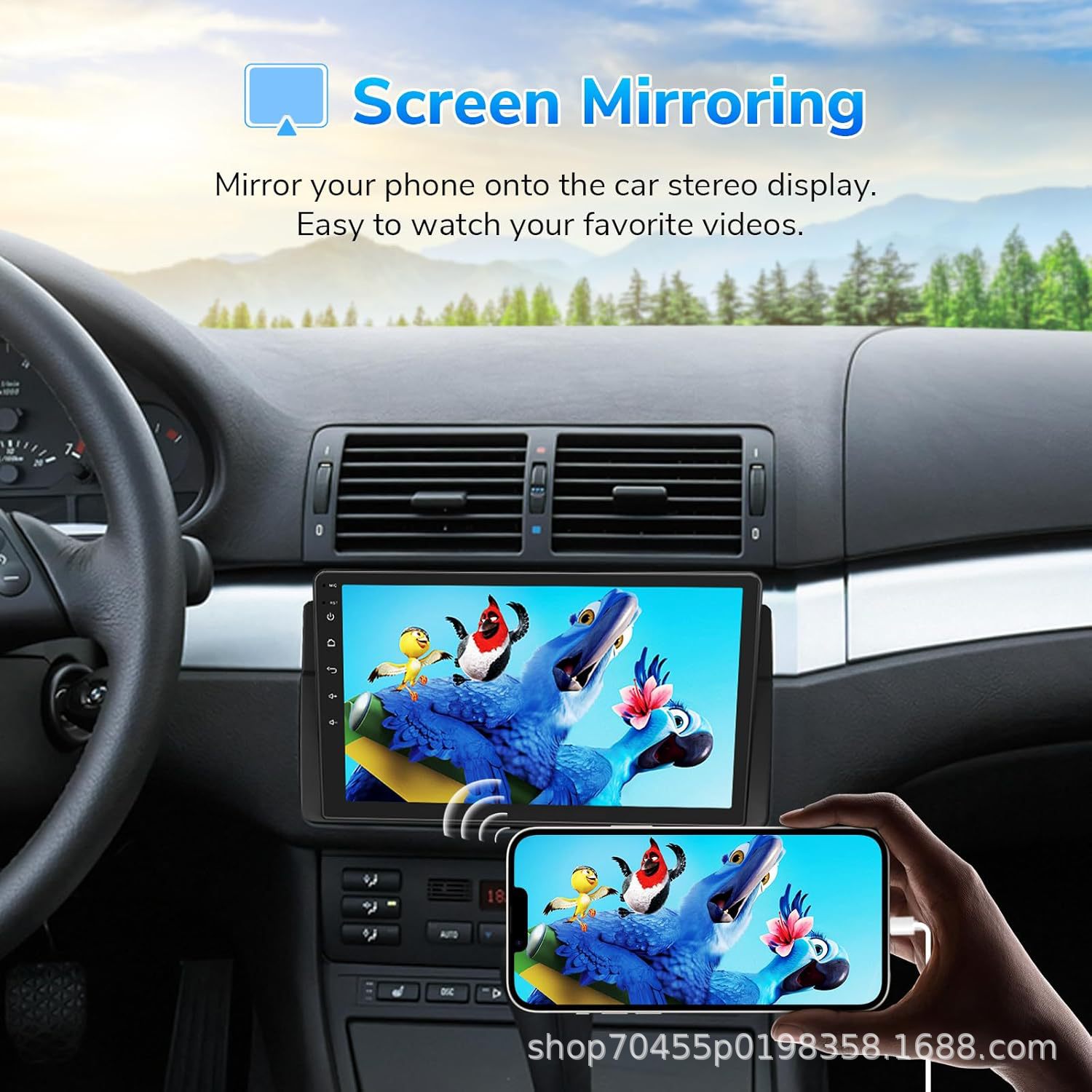 Suitable for 98~06 BMW E46 large screen carplay car Android GPS navigation reversing image all-in-one machine