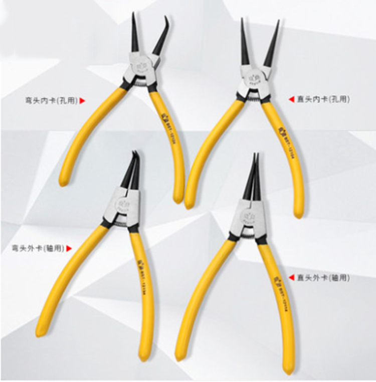 鹰之印 卡簧钳两用挡圈钳多用途卡环钳子内直外弯内弯弹簧钳套装