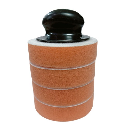 Car manual waxing handle set solid wax emulsion with 3-inch polishing wax sponge disc manual waxing tool