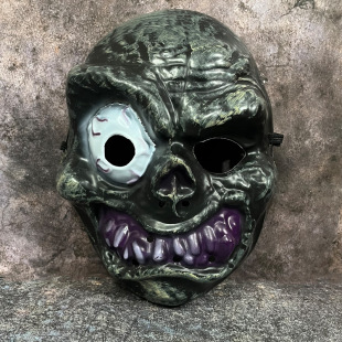 Halloween Horror Ghost Head Ghost Face Mask cos Makeup Eye-popping Party Mask Scary Funny Props