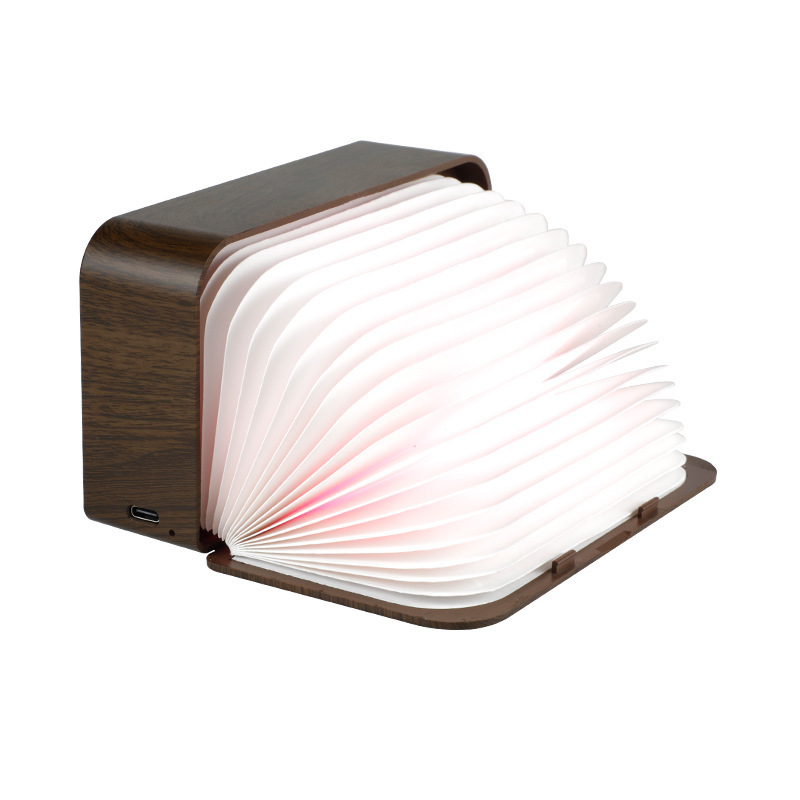 Tiempo creativo dormitorio luz libro estudio atmósfera luz LED noche luz tiempo luz Regalo de Cumpleaños plegable luz del libro