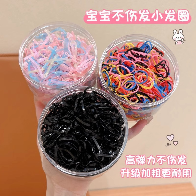 Niños coloridas tiras desechables niñas bebés de cabello de alta elasticidad niñas pequeñas no lastiman cabello anillo de cabello