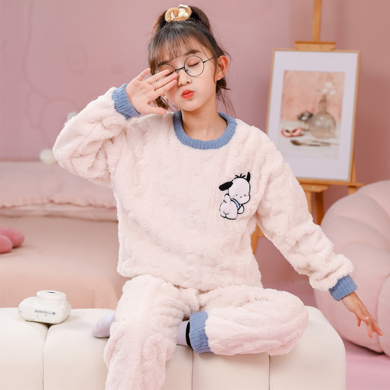 Demi-season coral velvet children's cartoon cute flannel pijama with…