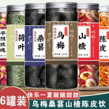 乌梅桑葚山楂陈皮玫瑰花荷叶茶组合冷泡水夏季水果茶乌梅汤原料