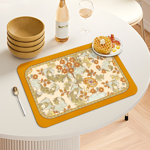 Retro style Roman placemats waterproof and oil-proof no-wash table mats Western food mats coasters bowl mats coffee table mats desk mats