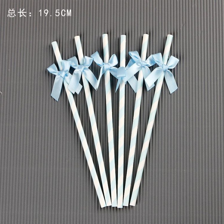 Inventario creativo de papel de arco de cuadrillas de paja decoración de fiesta mesa de postres vestido de cumpleaños botella de pudín inserción de Navidad