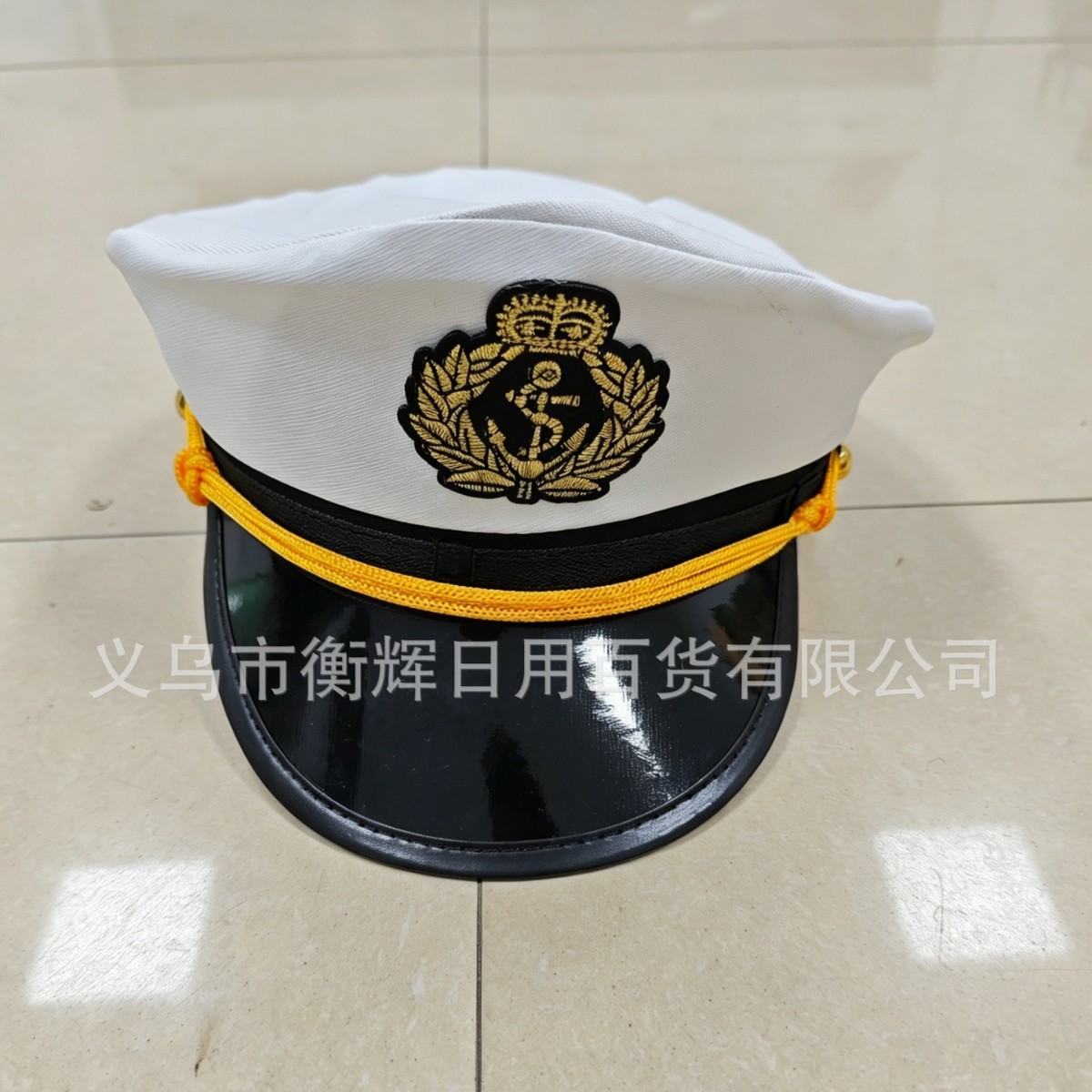 Sombreros de bordado transfronterizos blancos marineros niños sombreros navales espectáculos festivos sombreros de capitán sombreros uniformes image 4