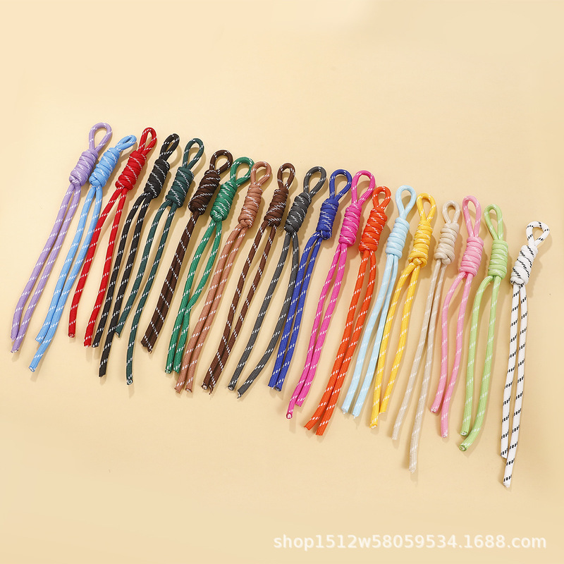 Colorful Dopamine Versatile Nylon Hand Rope Simple Stylish Roman Knot Keychain Ins Bag Pendant Decoration