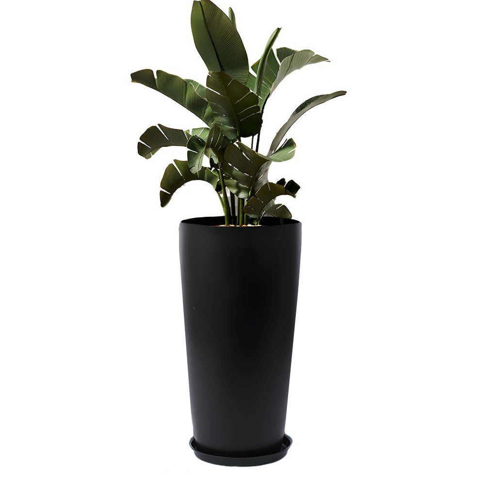 Cross-Border Flower Pots, Tall Flower Pots, Matte White, Matte Black, Foreign Trade Export Planting Pots