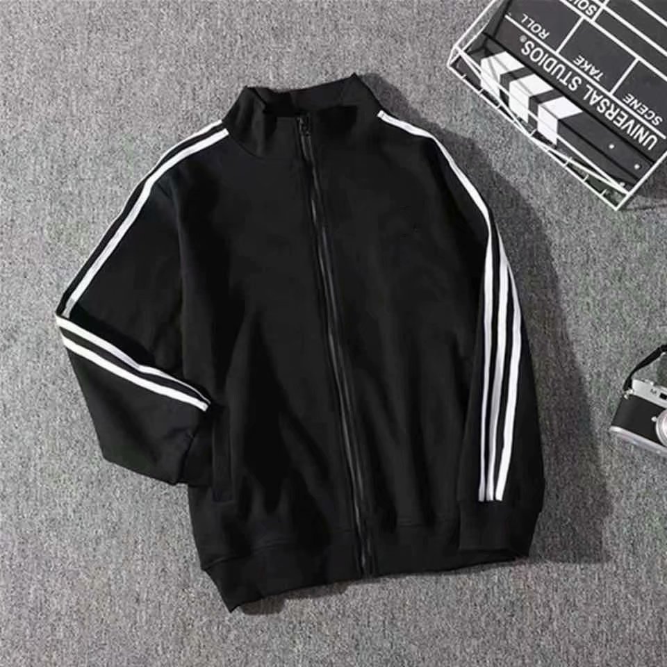 Kişi üçün uzunqol sviter jaket, dik yaxalı, zolaqlı