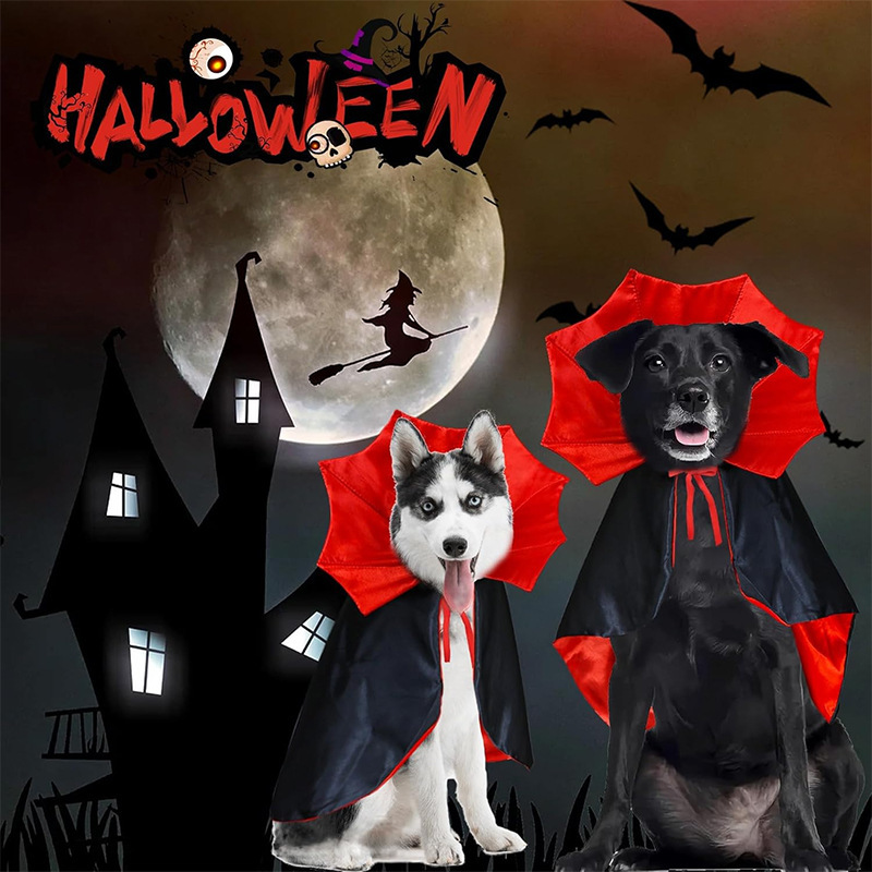 Cross-Border Popular Halloween Vampire Cat and Dog Costumes, Atmospheric Magic Witch Cloaks, Funny Cat and Dog Cloaks Cross-Border Popular Halloween Vampire Cat and Dog Costumes, Atmospheric Magic Witch Cloaks, Funny Cat and Dog Cloaks