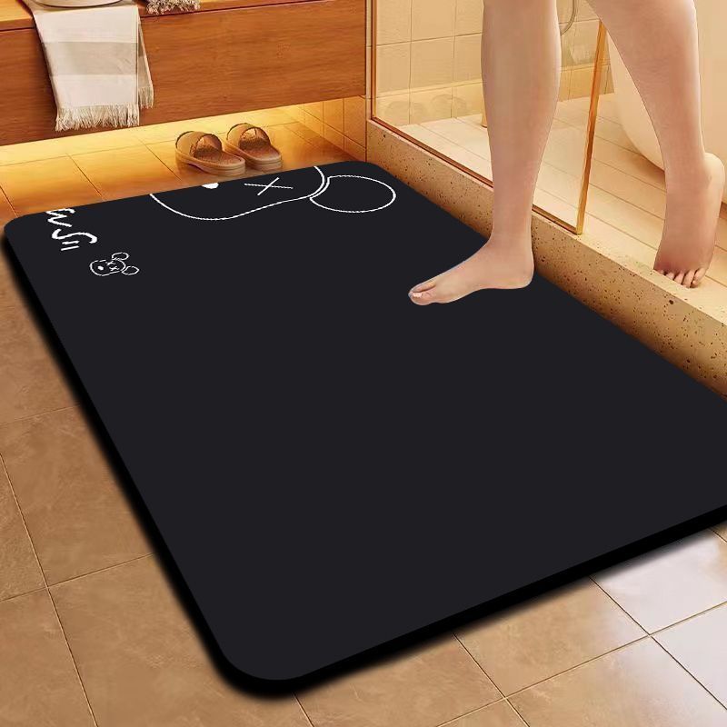 Alfombrilla minimalista para baño de barro de diatomeas Alfombrilla antideslizante para baño de estilo nórdico Alfombrilla ligera resistente a las manchas en forma de diamante de lujo