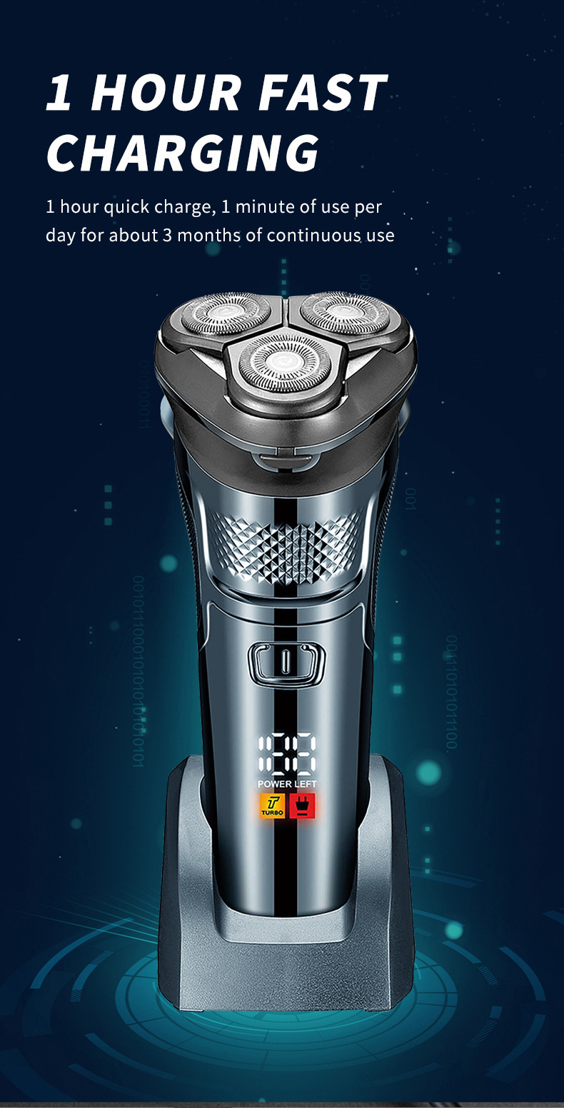 Electric Shaver For Men Rechargeable Portable Beard Trimmer_voghion.com