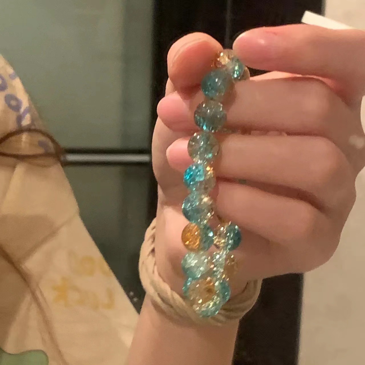 Pequeño Libro Rojo misma pulsera de cuentas de cristal nuevo estilo chino pulsera de temperamento personalizado temperamento femenino pulsera de estilo literario al por mayor