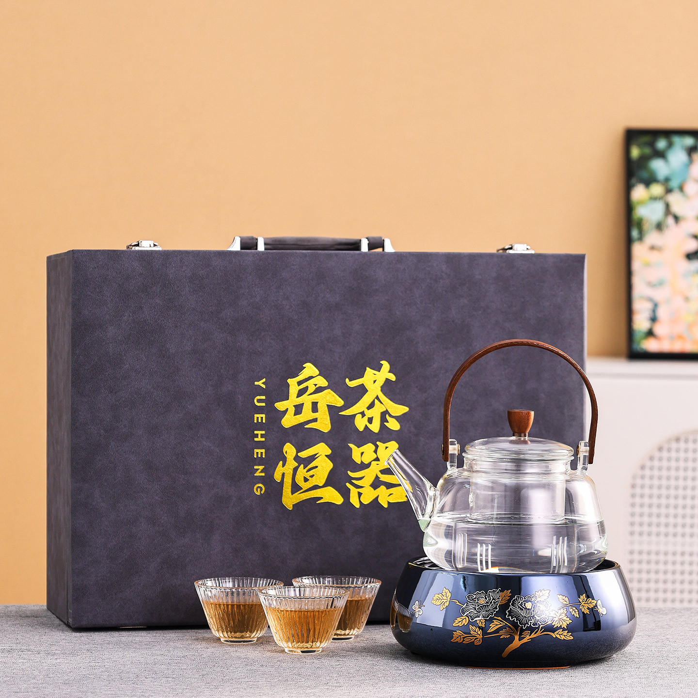 Electric Ceramic Stove Gift Box Household Gift Tea Water Kettle Electric Stove High Borosilicate Glass Set Multi-Functional Health Pot
