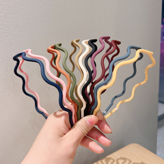 Matte Wave Thin Hair Headband with Narrow Edge, Women's Face-Washing Headband for Adults, High-Top Hair Styling Accessory, Wholesale Hair Ties