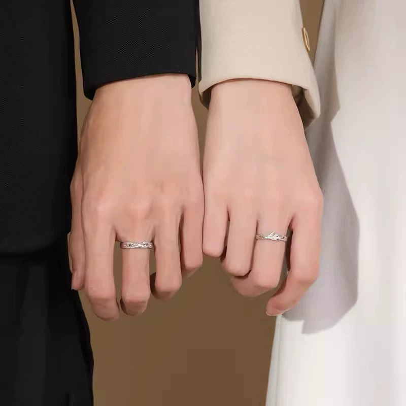 Adjustable ring for beloved for men and women, silver 925 sample