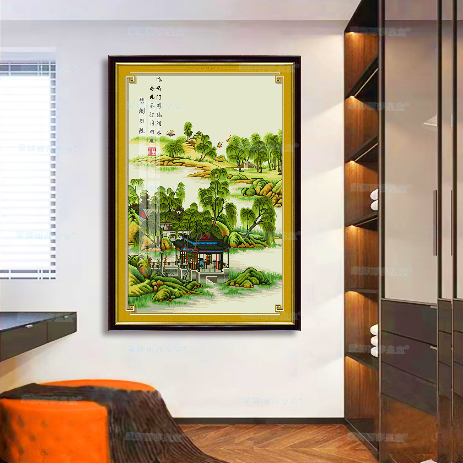 Mona Lisa Real bordado cruzado, academia, yuanmingyuan nuevo estilo nacional paisaje bordado cruzado decoración hecha a mano image 2