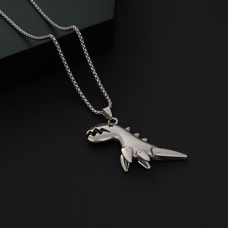 Dinosaur Titanium Steel Necklace For Men And Women Trendy Design_voghion.com