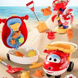 正版奥飞超级飞侠乐迪沙滩工程车套装组合戏水儿童户外沙滩玩具