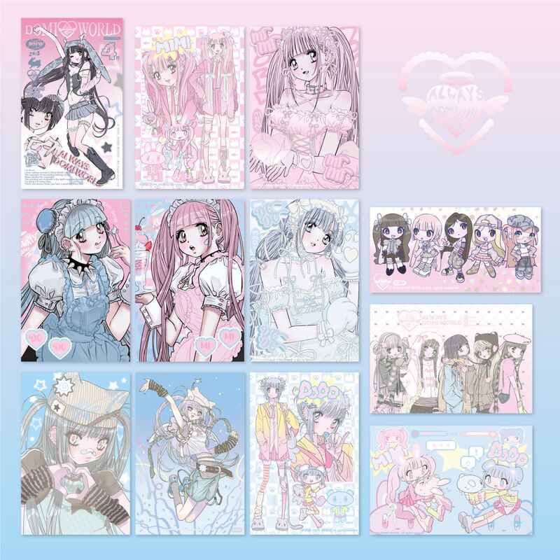 New Domi Postcard Maid Double-Sided Postcard DIY Decoration Material Ins Handbook Gift Desktop Ornaments