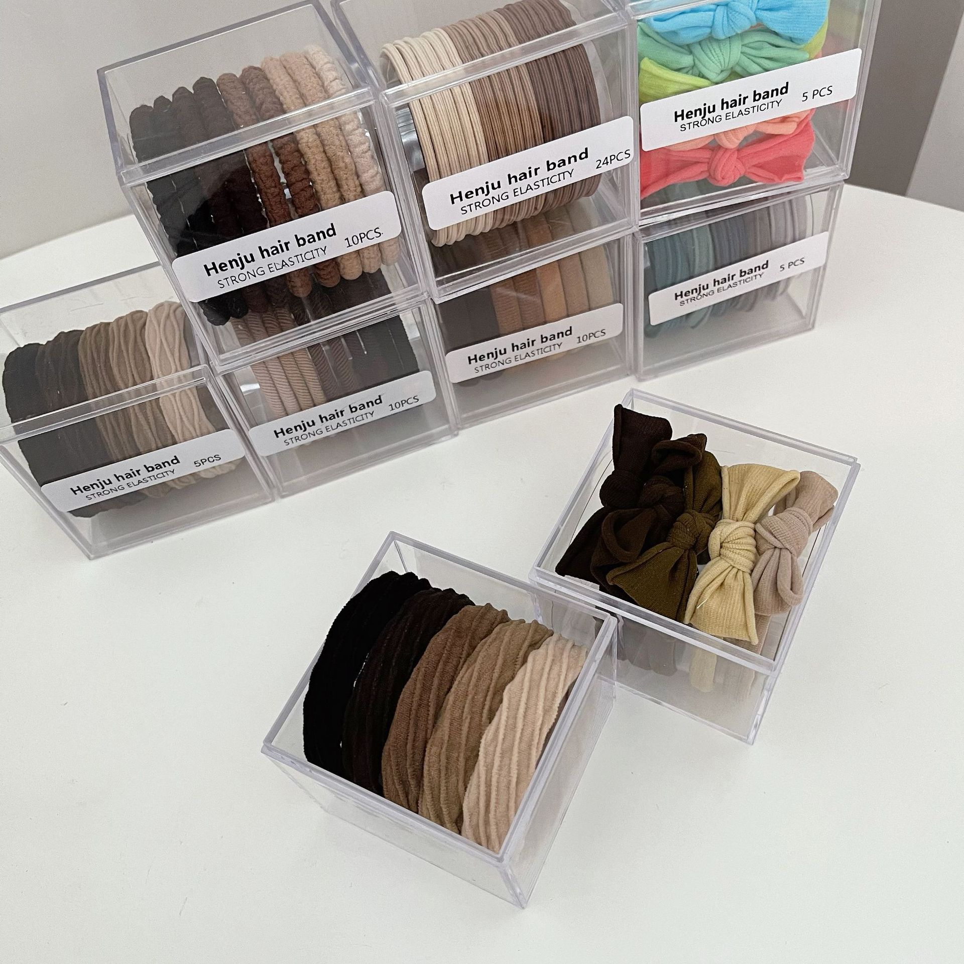 Set de elastice de păr simple și durabile pentru femei_voghion.com