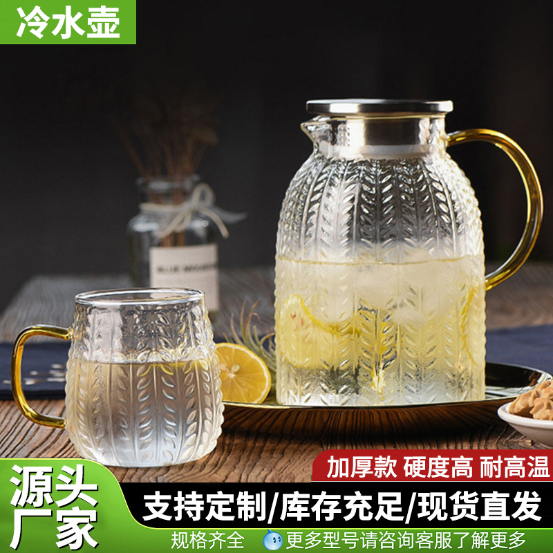Capacious glass teapot for home use