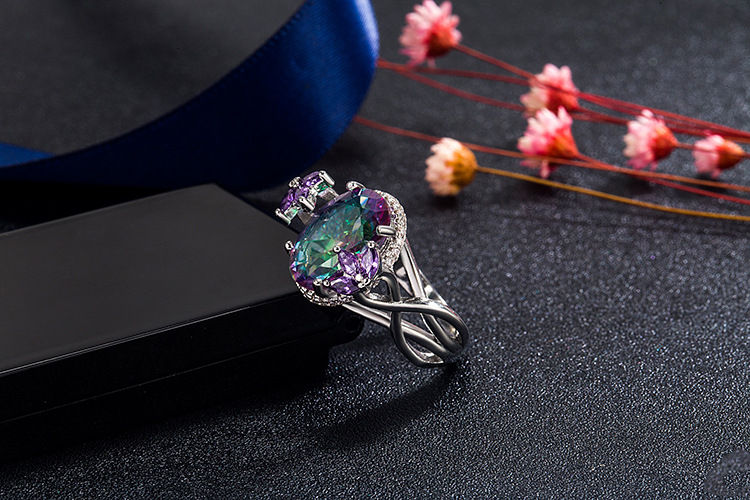 Fashion Horse Eye Copper Rings Plating Zircon Copper Rings