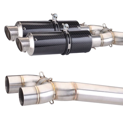 Middle Section Exhaust Pipe, 04-09 Year — Motorcycle exhaust pipe