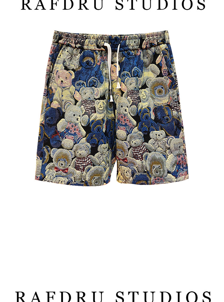 Men's Clothing Men's Summer Thin Printed Bear Loose Beach Shorts Casual Five-Point Pants Fashion Versatile For Formal & Casual_viptrois.com
