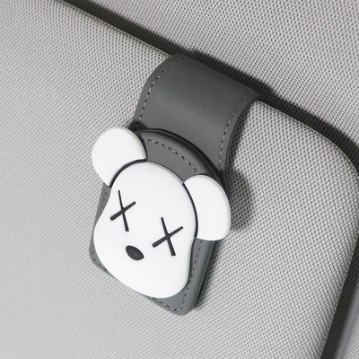 Handy Gadget Multifunctional Creative — Car Glasses Clip/Bill Clip - xx-white-bear-gray-u-shaped-glasses-clip