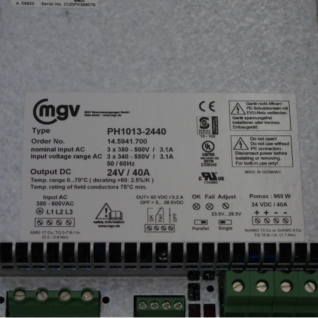 MGV 电源DGH503-2420/B 15.8041.050咨询再订期货