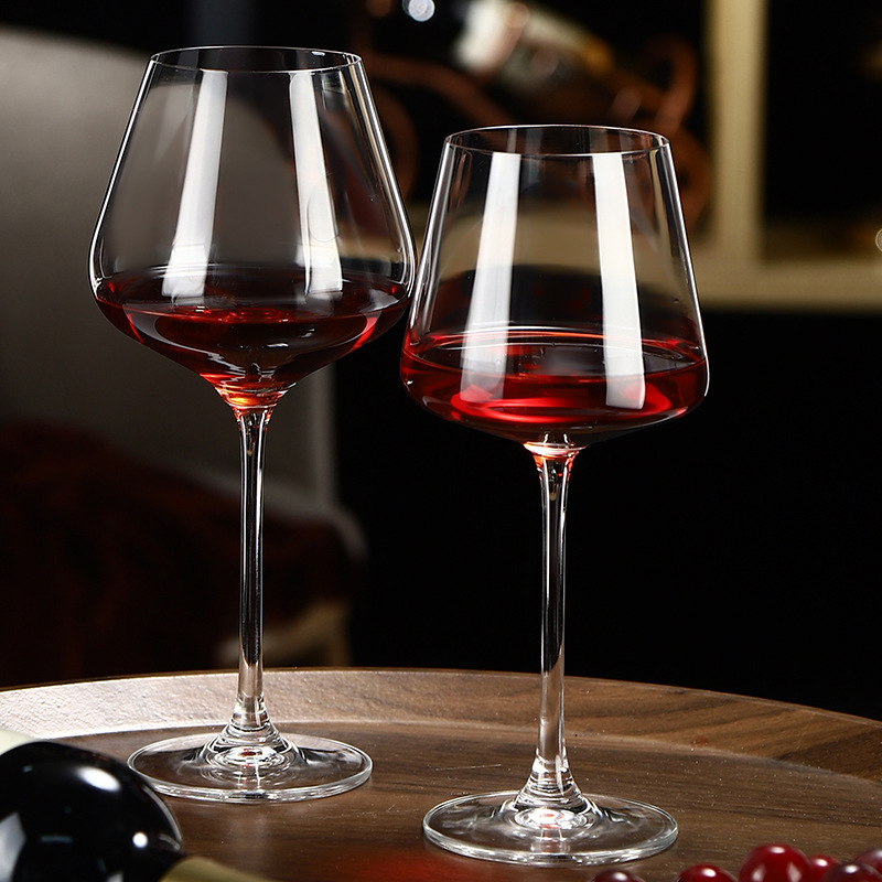 Conjunto de copas de vinos europeos, copas de vinos creativas de brandy de pies altos, 6 paquetes de 2 paquetes de copas de vinos