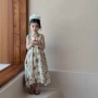 韩国无袖碎花女童连衣裙
