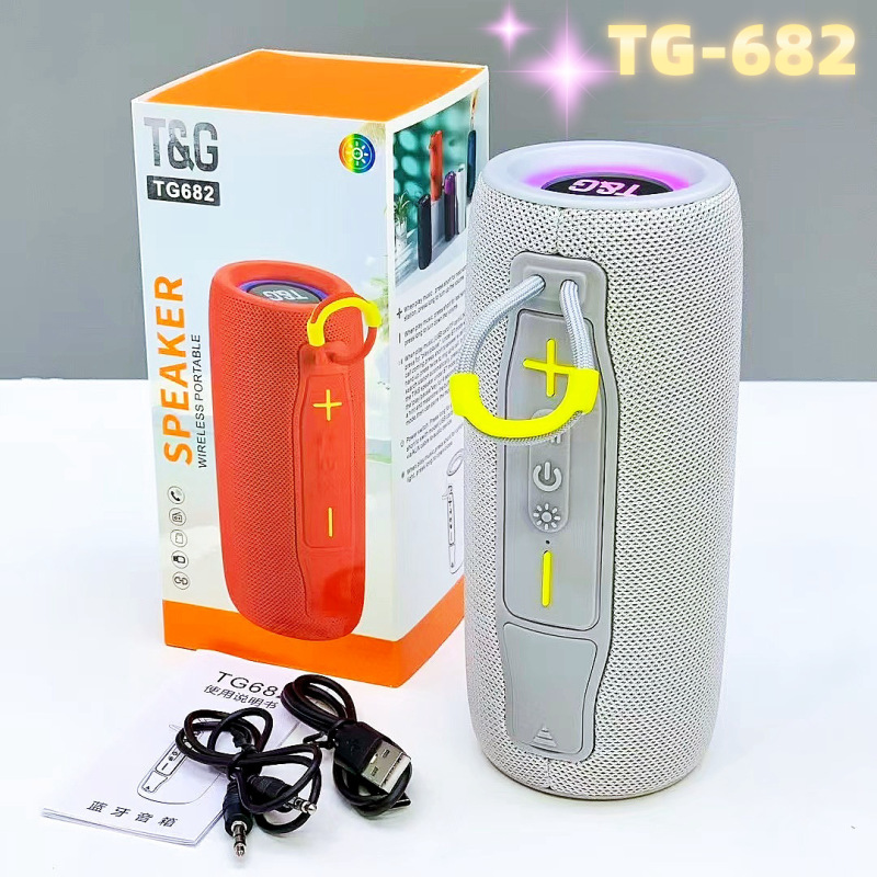 クロスボーダーファブリック屋外ポータブル防水 TG682 Bluetooth スピーカーファッションギフトカード TWS 発光ダイヤフラムオーディオ|undefined